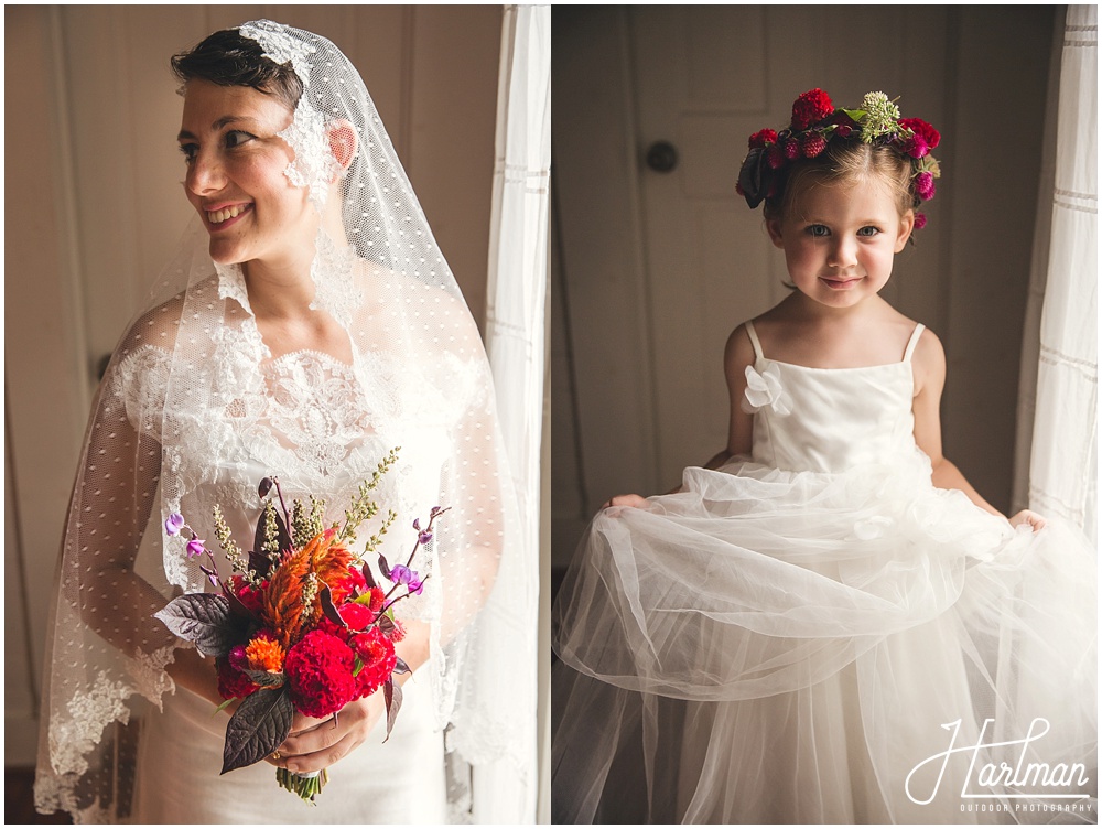 Raleigh North Carolina Flower Crown Bride and Flower Girl