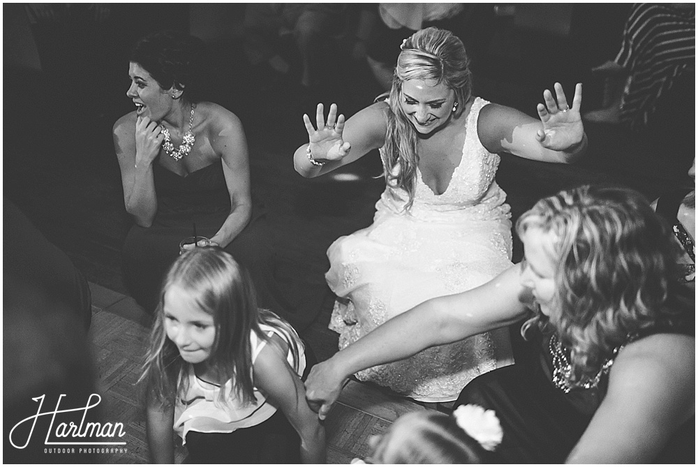 Morton Arboretum Wedding Reception bride dancing