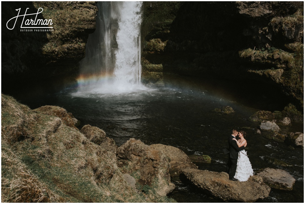 Iceland Wedding Skogafoss waterfall _0024