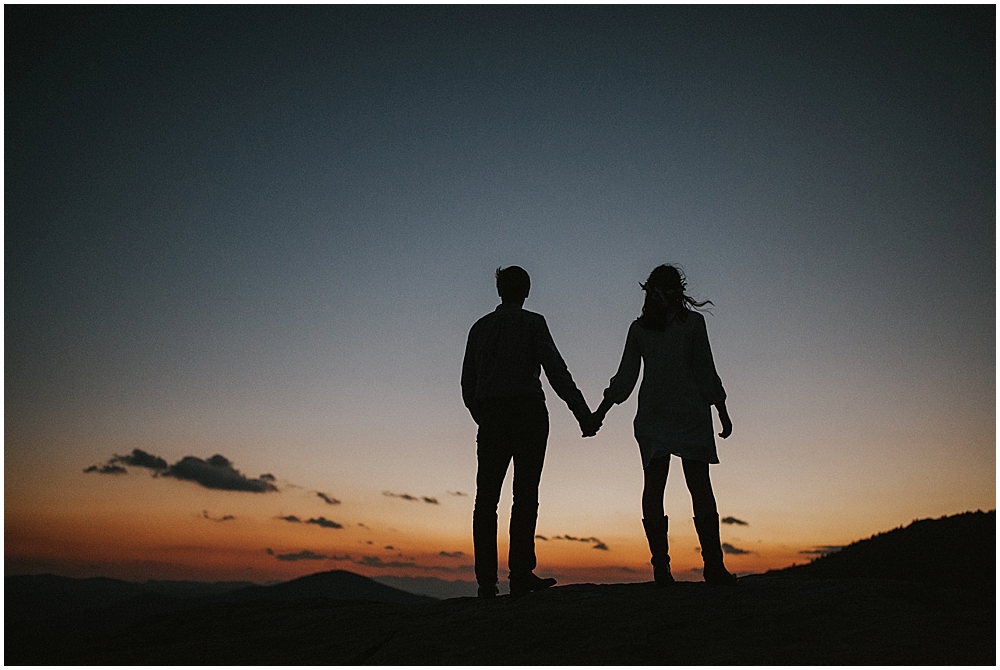 clingmans dome elopement engagement