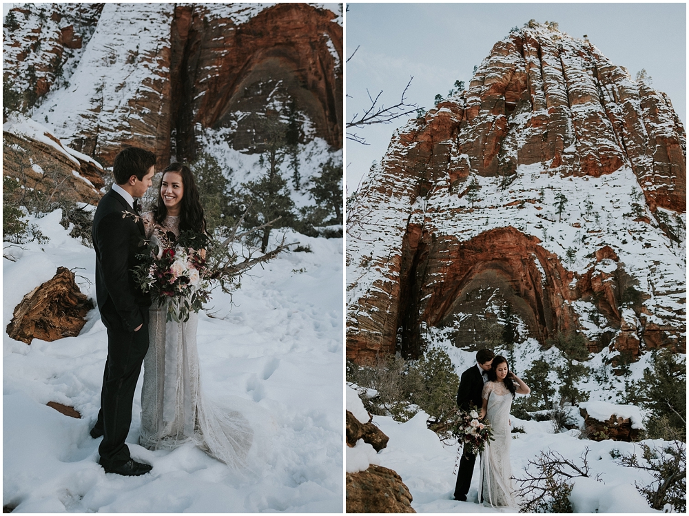 Zion National Park outdoor elopement