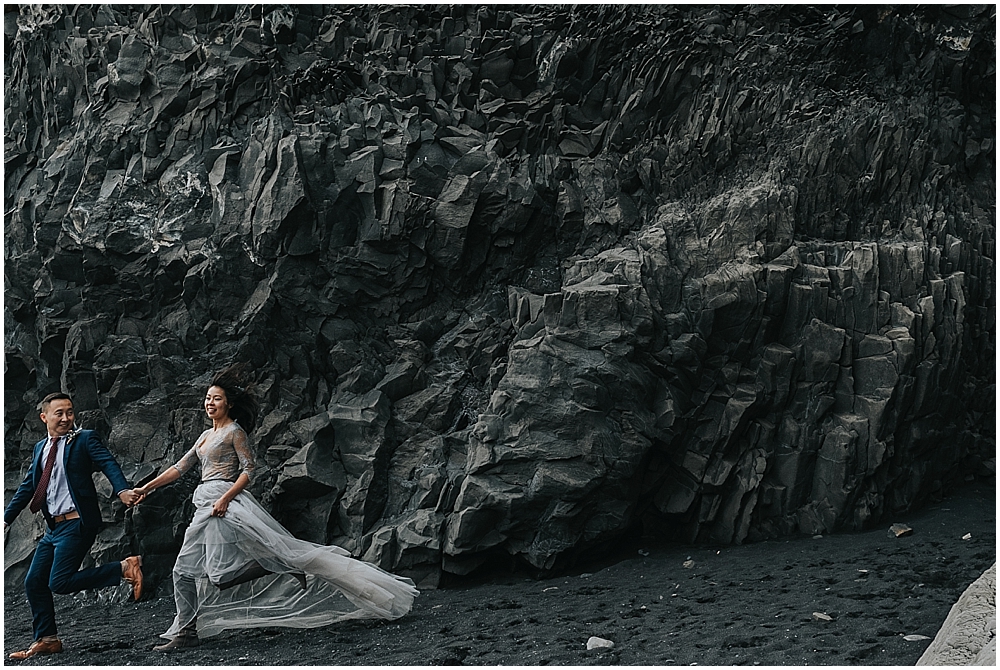 wedding at Reynisfjara beach