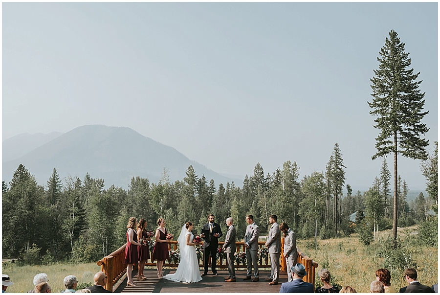 Glacier National Park outdoor wedding 