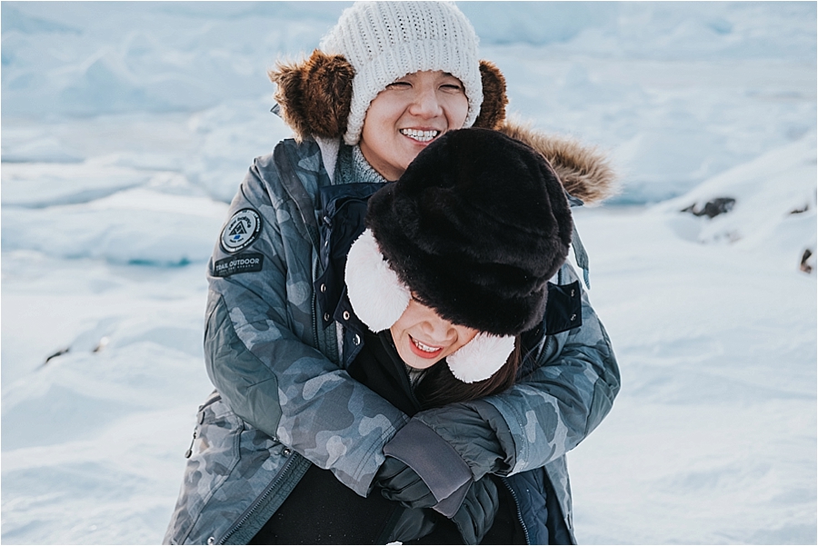 outdoor winter wedding arctic