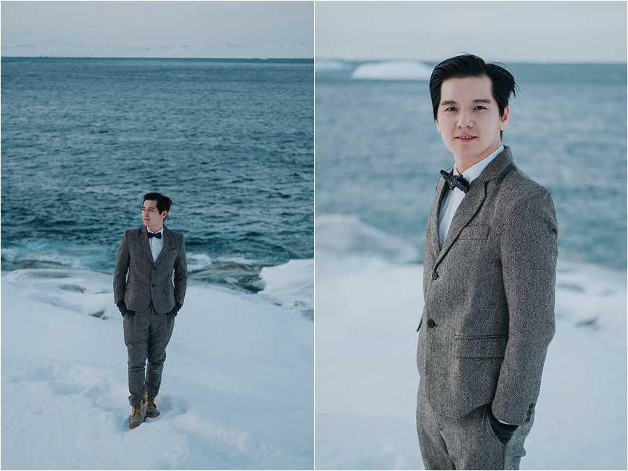 winter wedding in snow