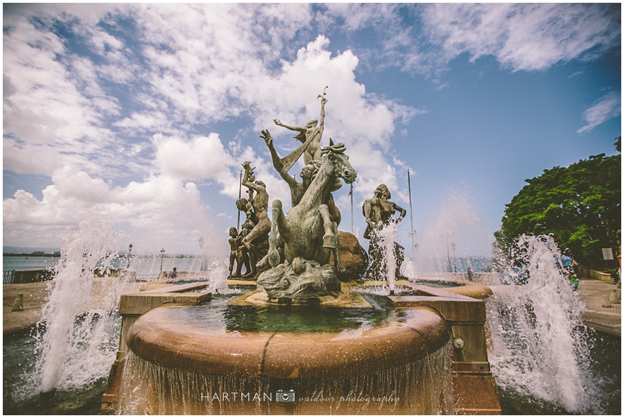Puerto Rico Travel Photography Fountain