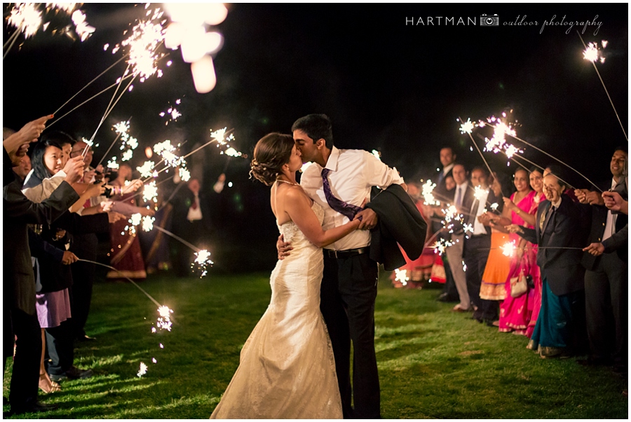 Ram and Belinda Indian Wedding Sparkler Sendoff