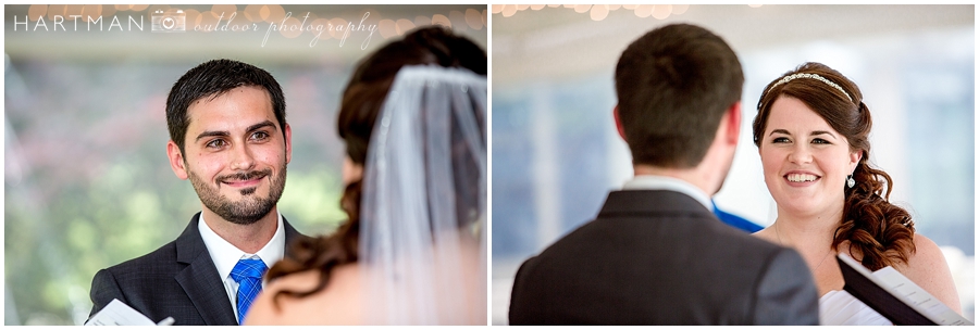 Emily bride and Dragos Groom saying vows