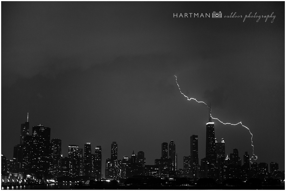 Chicago Skyline Lightning