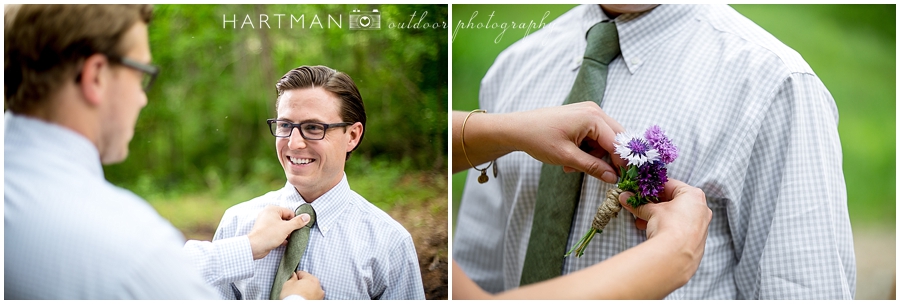 Groom getting ready photographer