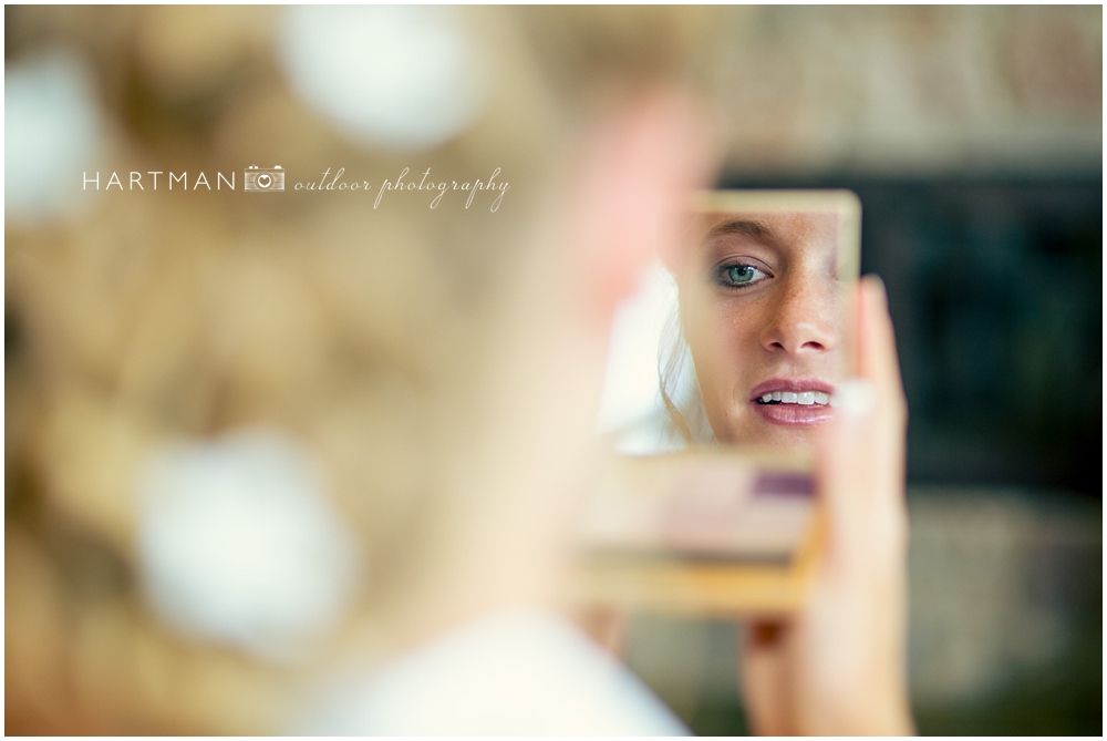 Beautiful Bride in Mirror