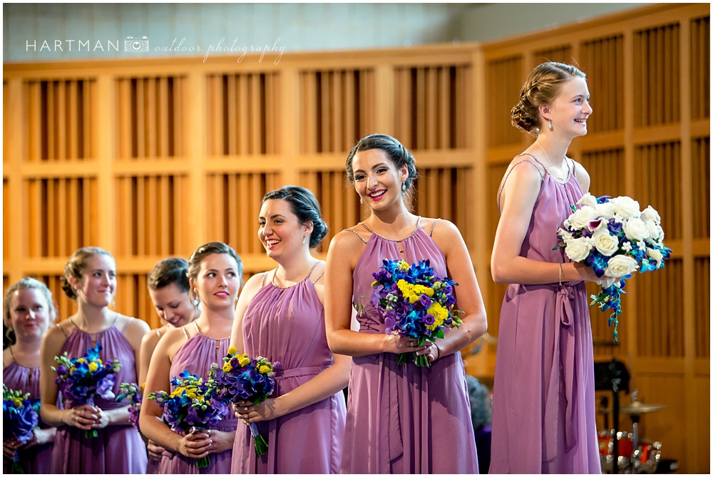 Bridesmaids laughing Blanchard Road Alliance Church Wheaton