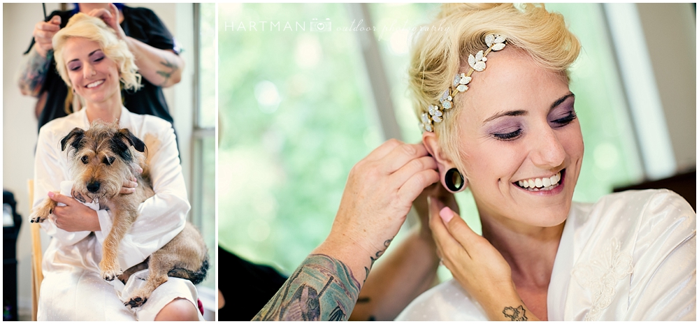 Tattooed Bride Getting Ready