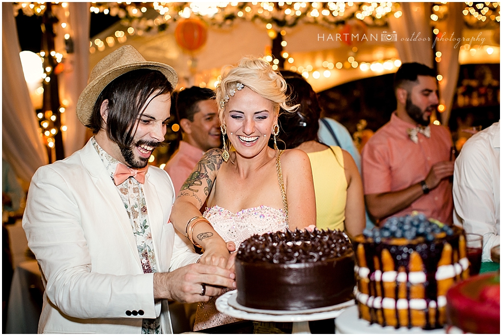 Tyler and McKenna Cutting Cake