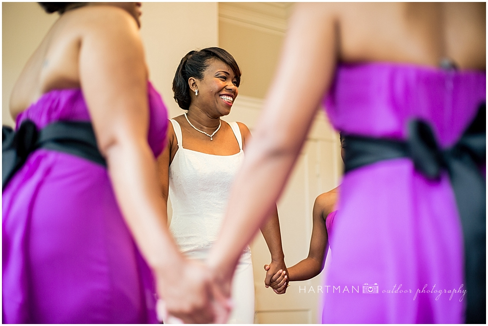 Amber with Purple Bridesmaids