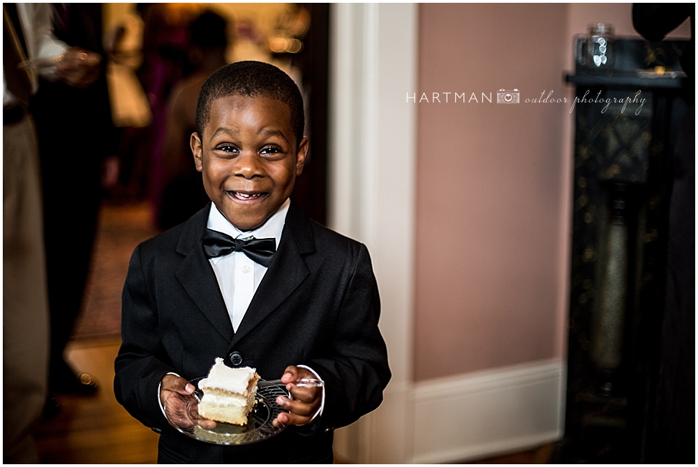 Ring Bearer Eating Cake