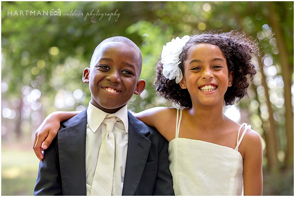 African American Ringbearer and Flowergirl