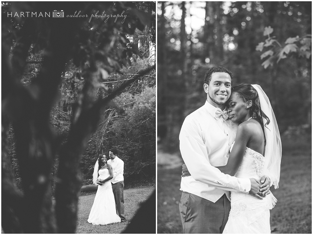 African American Raleigh Newlywed bride and groom