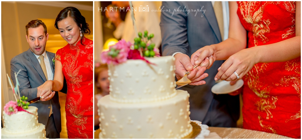 Chinese Dress Cake Cutting