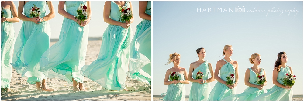 Bridesmaids NC Beach Wedding 0086