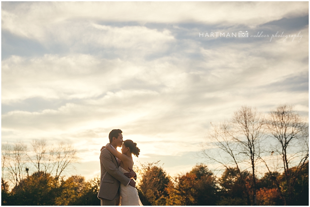 Sunset Fearrington Village Bride and Groom Portraits 02372