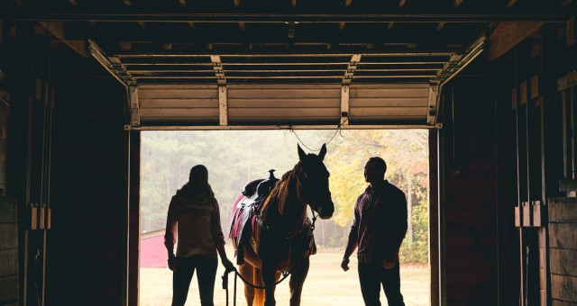 Whitney + Derek | Horse Farm Engagement