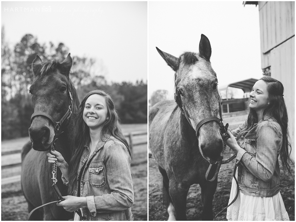 Bride with horse