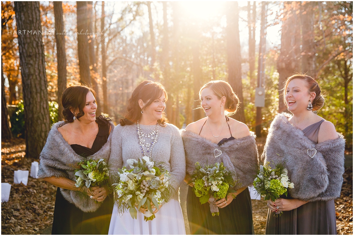 Raleigh Winter Wedding Bridesmaids