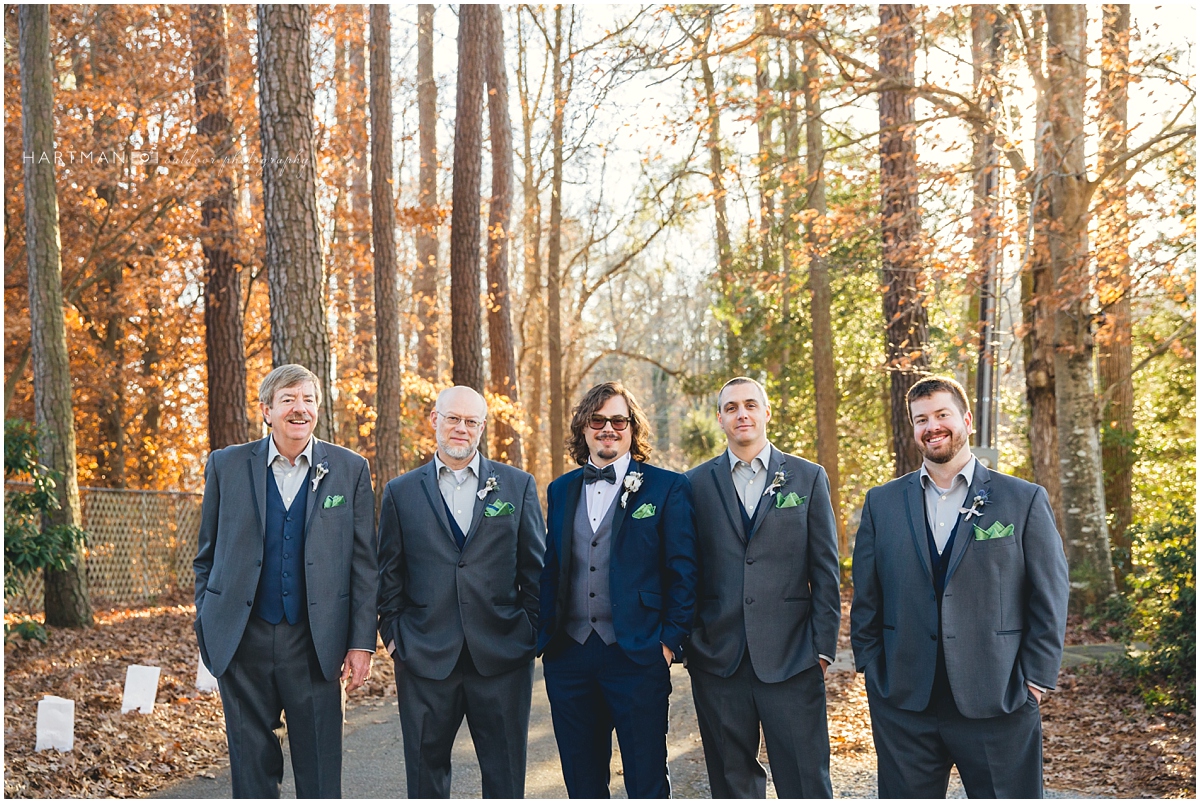 Raleigh Winter Wedding Groomsmen