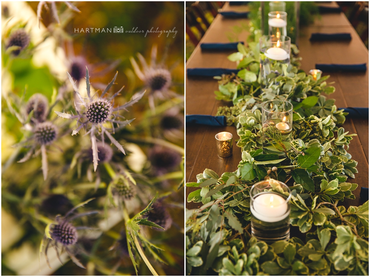 Winter Wedding Reception Thistle