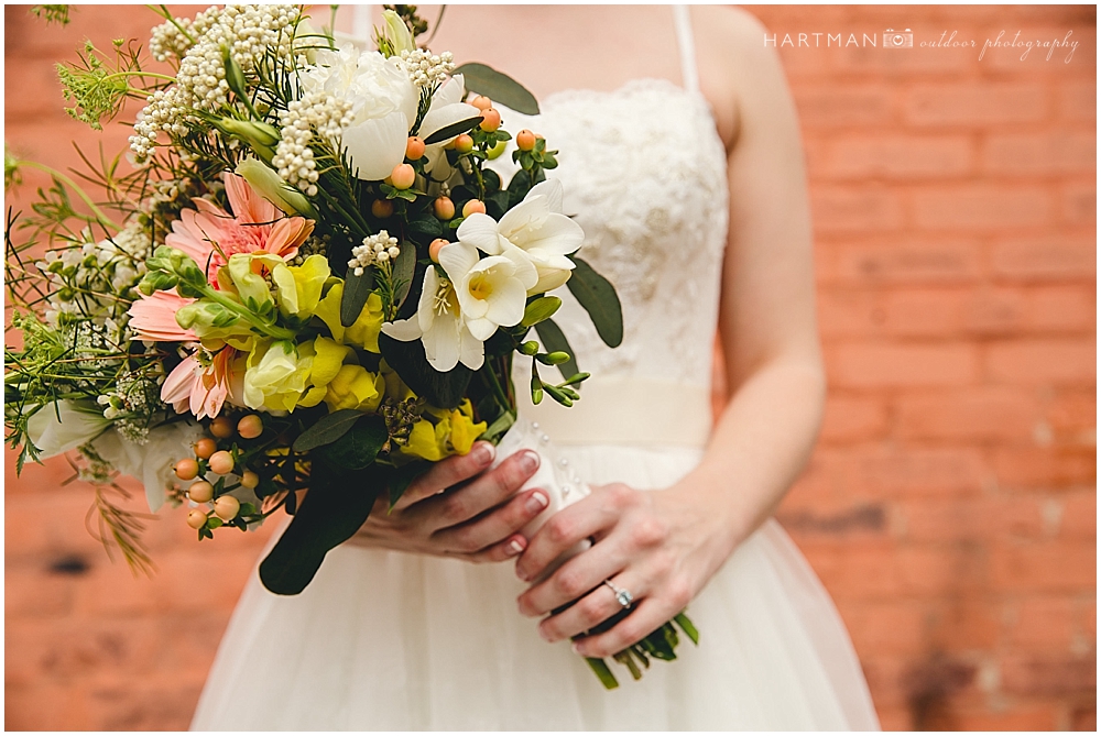 Peach Wedding Bouquet 00733