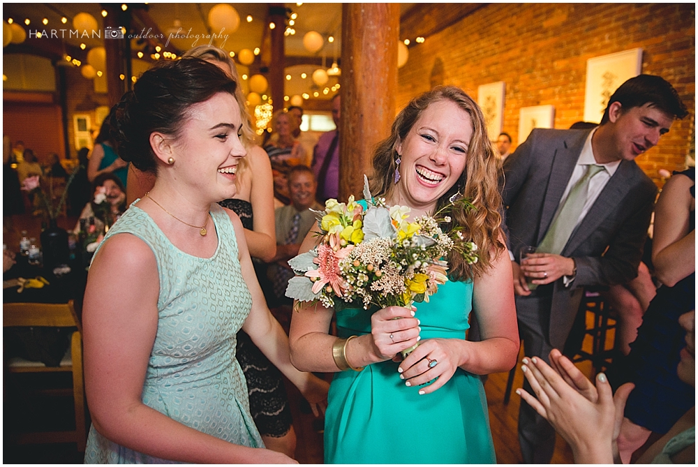 Bouquet Toss Wedding Reception 00760