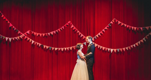 Rachel + Blake | Colorful Theater Wedding