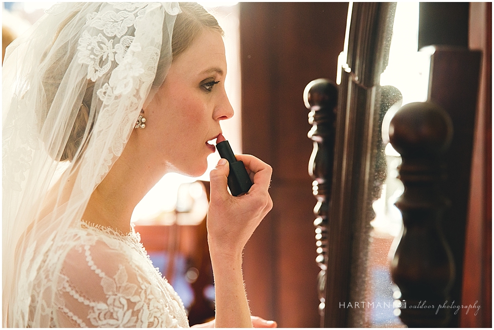 Bride Doing Makeup Magnolia Manor