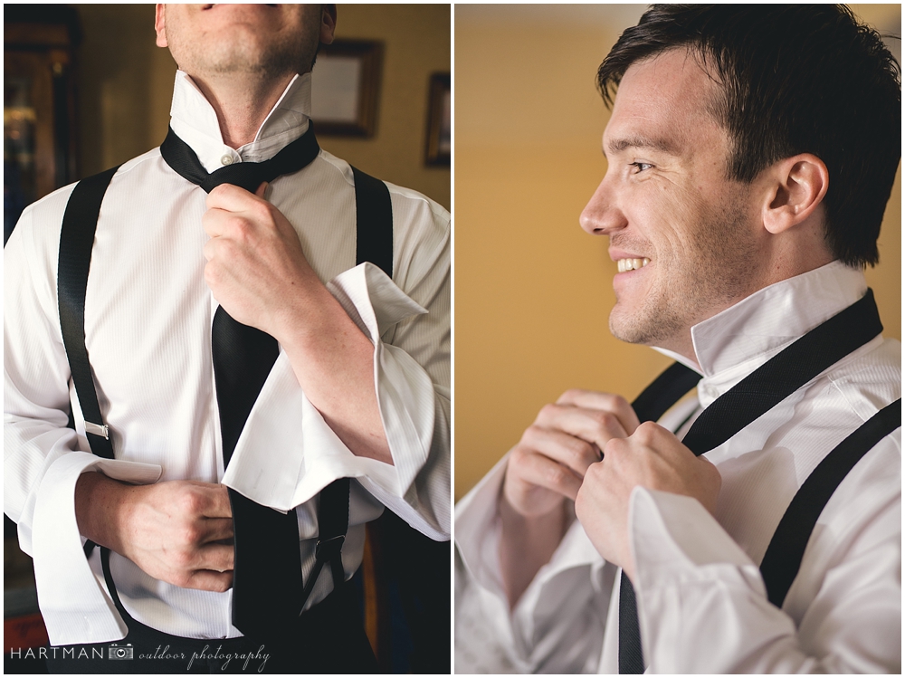 Duke Gardens Groom Getting Ready