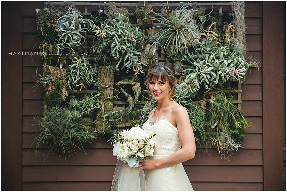 Bridal Session Portraits Succulant wall