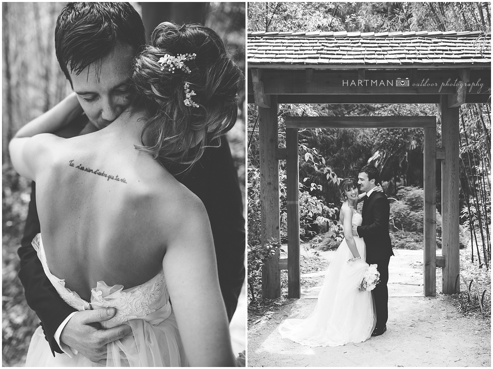 Duke Garden Wedding Bride and Groom