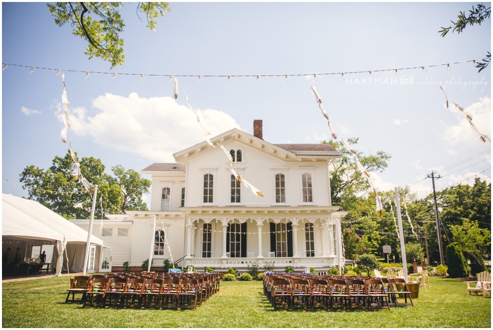 Merrimon Wynne House Bohemian Outdoor Wedding Ceremony