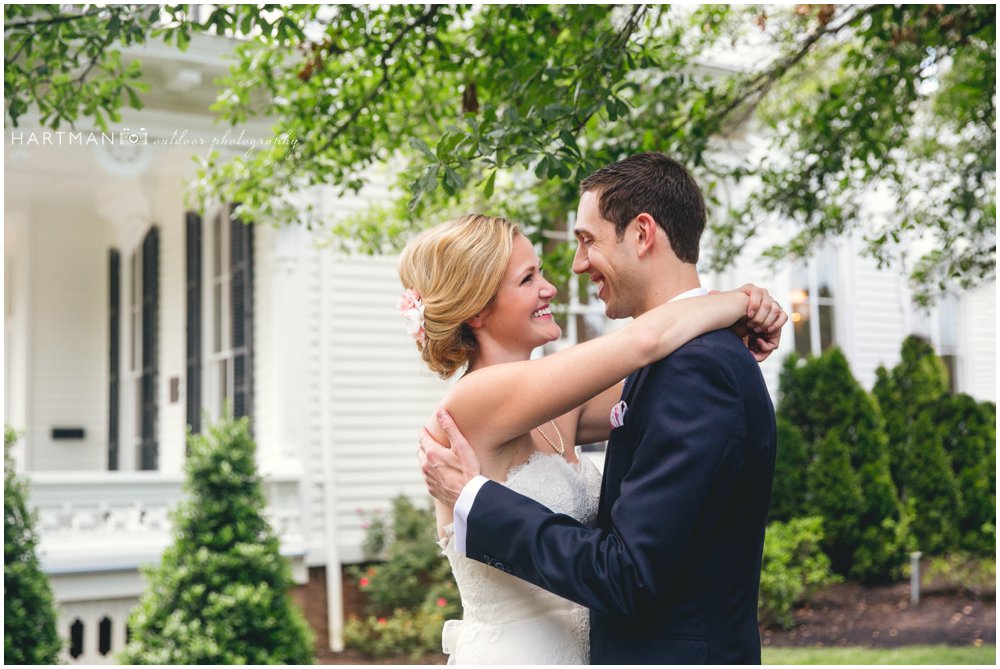 Merrimon Wynne House Wedding First Look