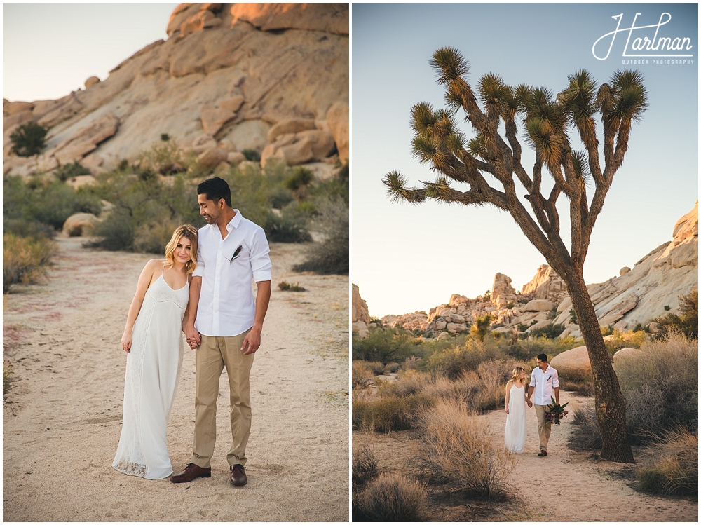 Joshua Tree Bride Groom Wedding Portraits