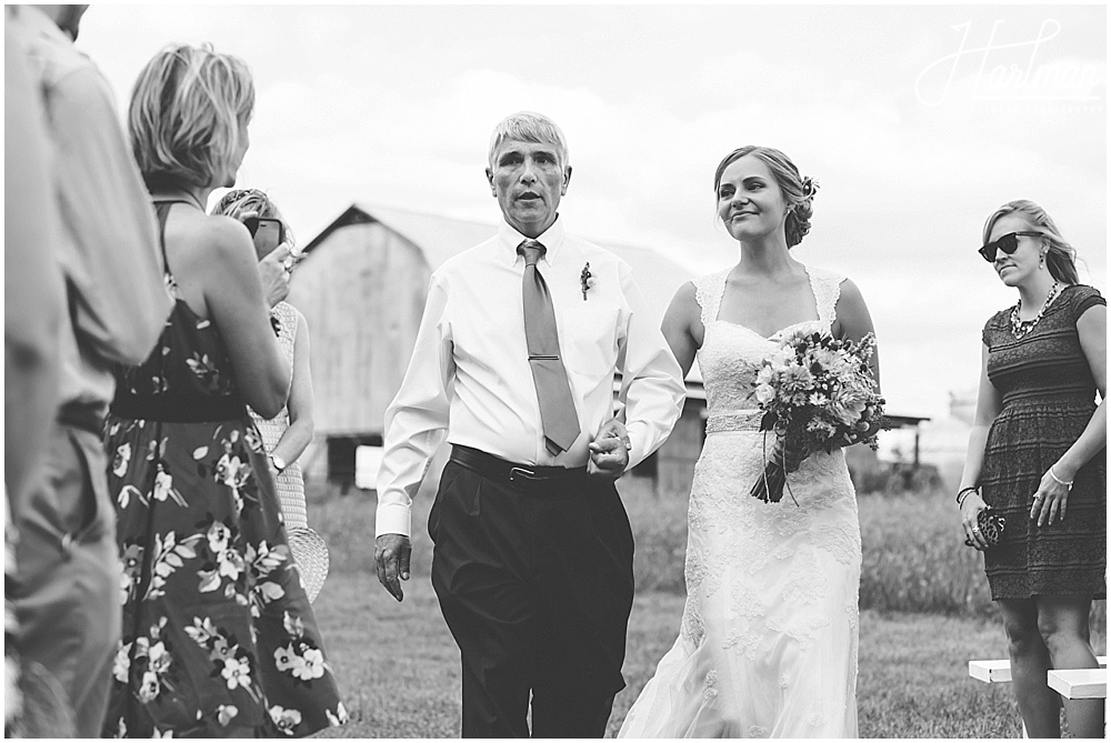 NC Outdoor Wedding in Meadow