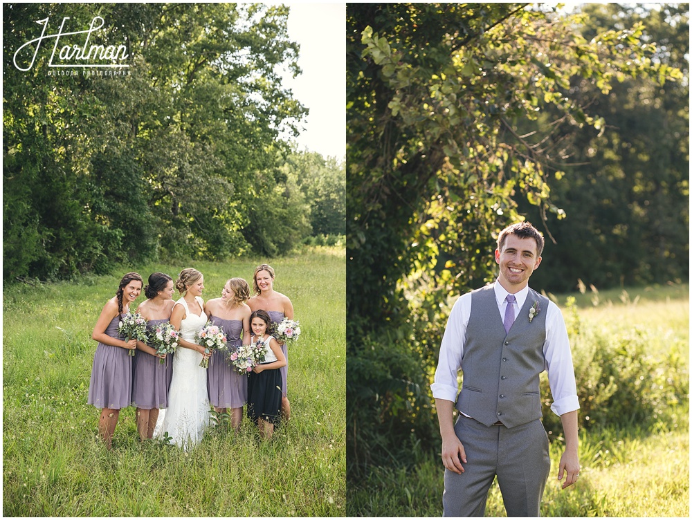 Greensboro NC Wedding Ceremony in open field