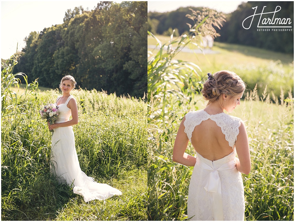 Greensboro Bridal Portrait in Open Field