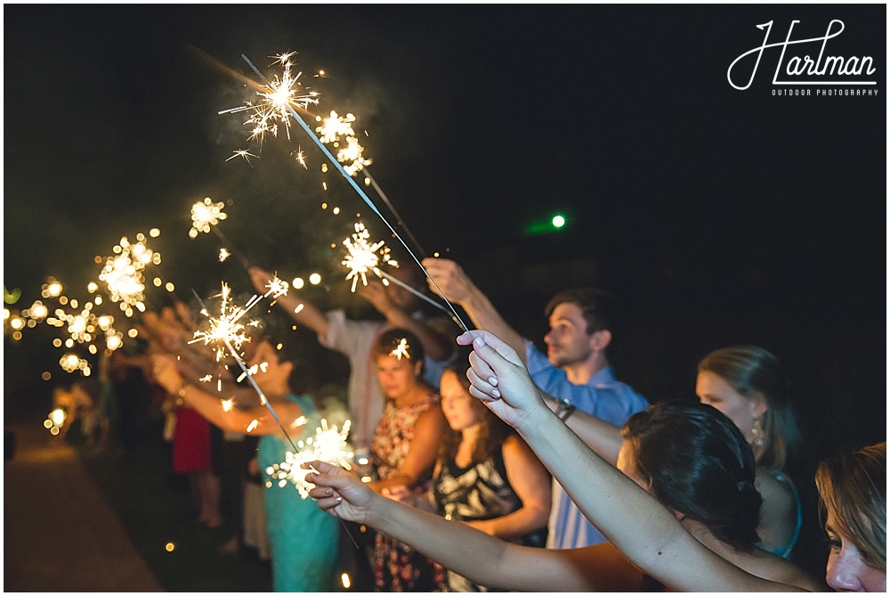 Starlight Meadow Reception Sparkler Exit