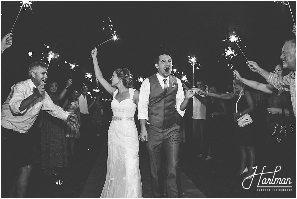 Starlight Meadow Wedding Sparkler Exit