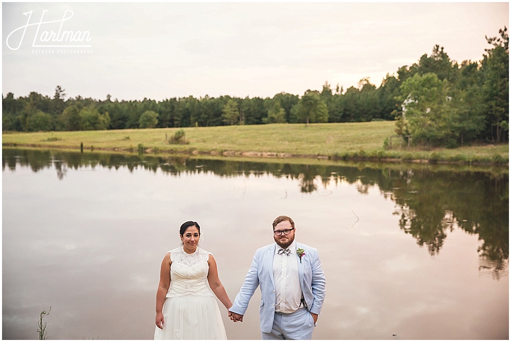 Inn at Celebrity Diary Lake with Bride and Groom