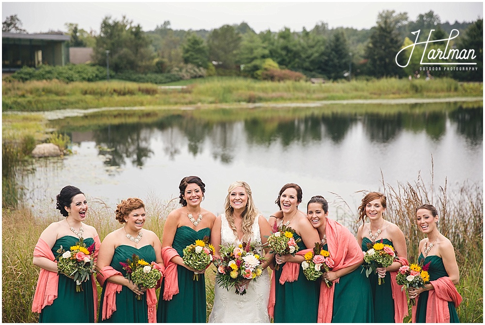 Morton Arboretum Wedding bridesmaids