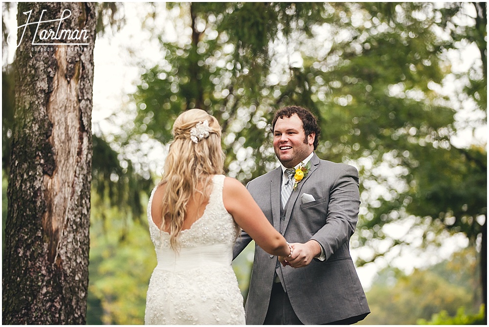 Morton Arboretum Wedding first look