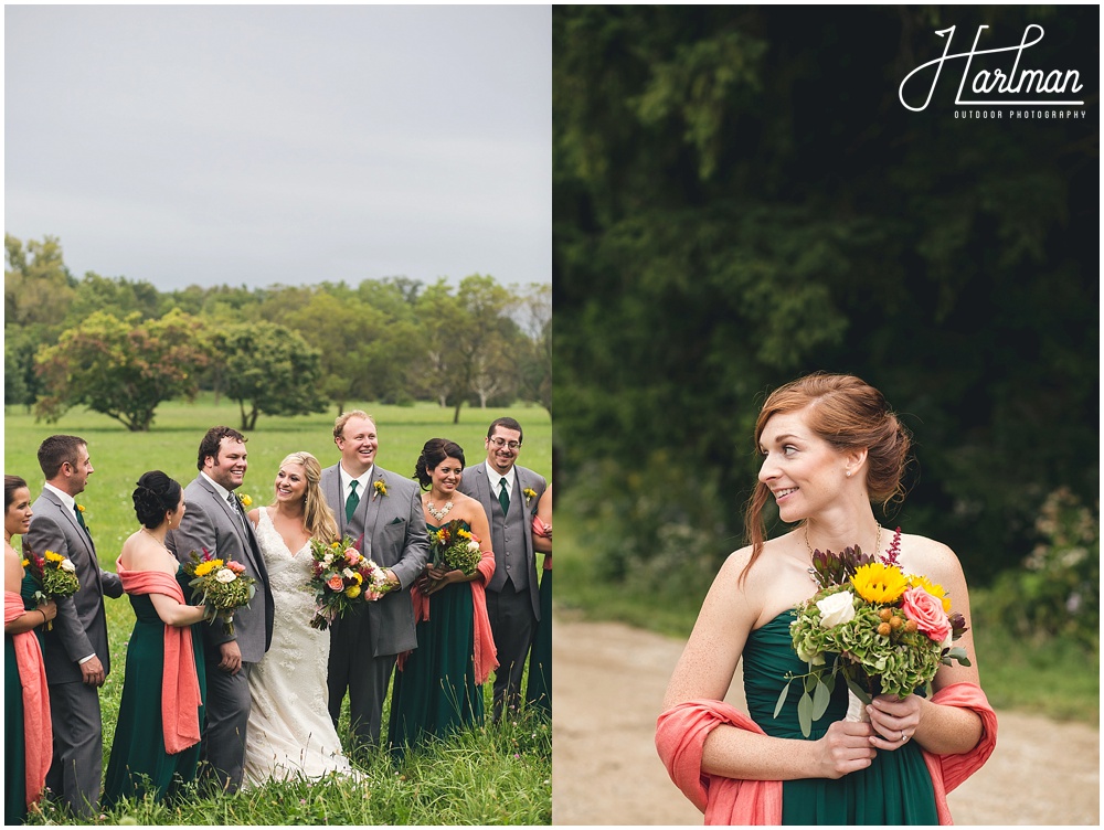 Morton Arboretum Wedding party bridesmaids groomsmen