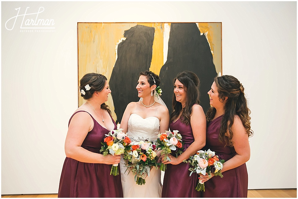 North Carolina Museum of Art Wedding Bridal Party 0164